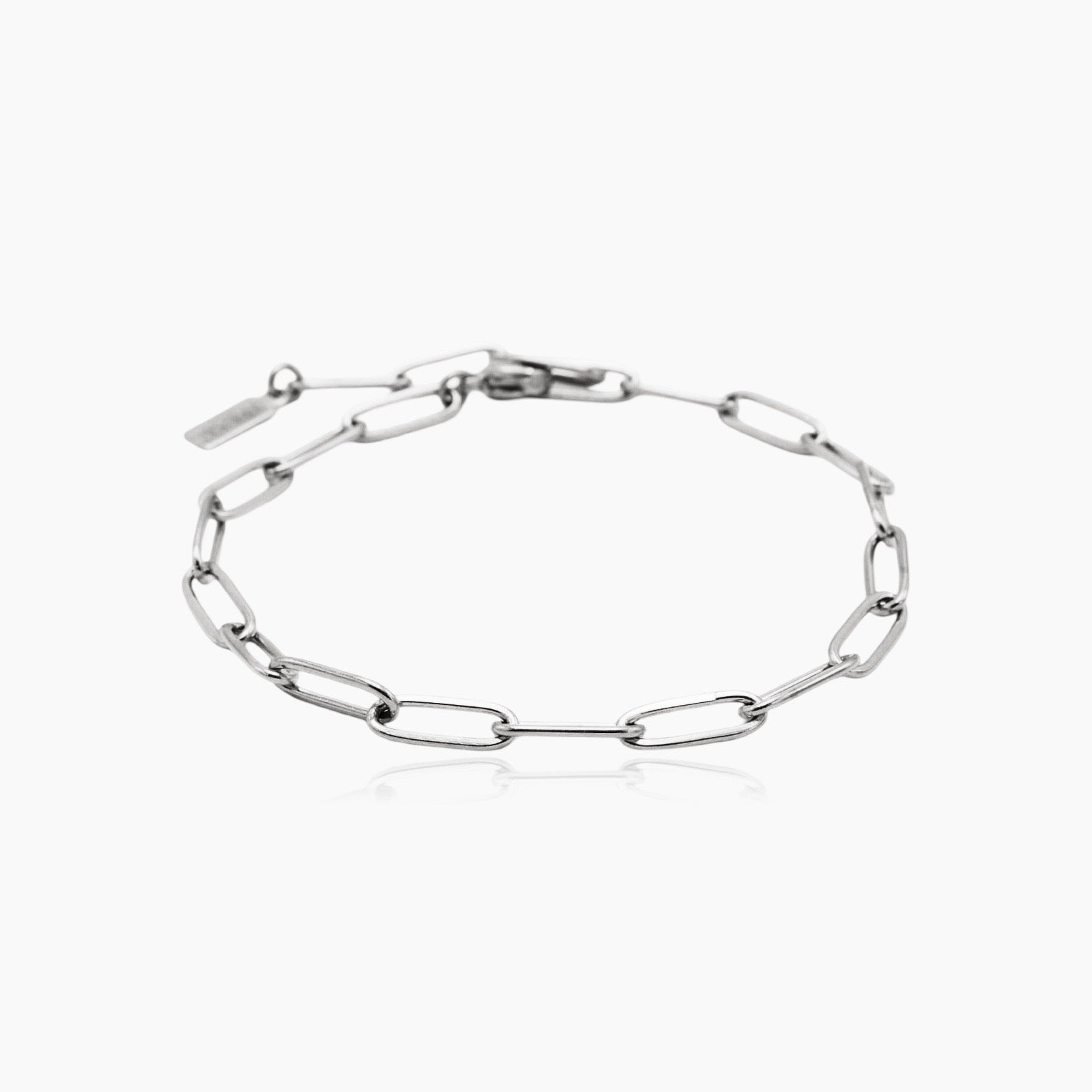 Waterproof paperclip anklet in 18K gold
