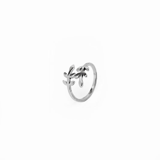 Wreaf Ring Silber – Vorderansicht
