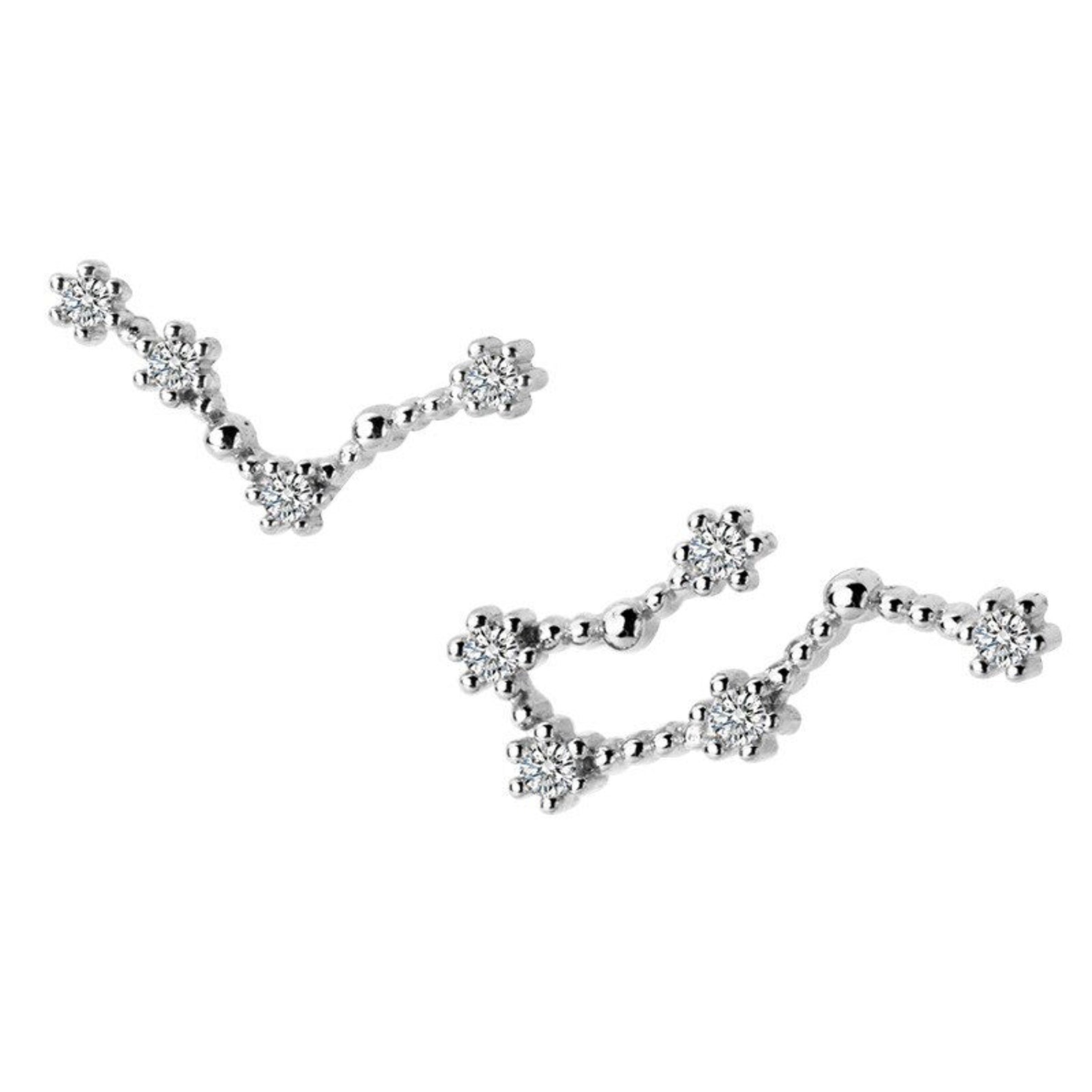 Zodiac constellation earrings in 925 sterling silver